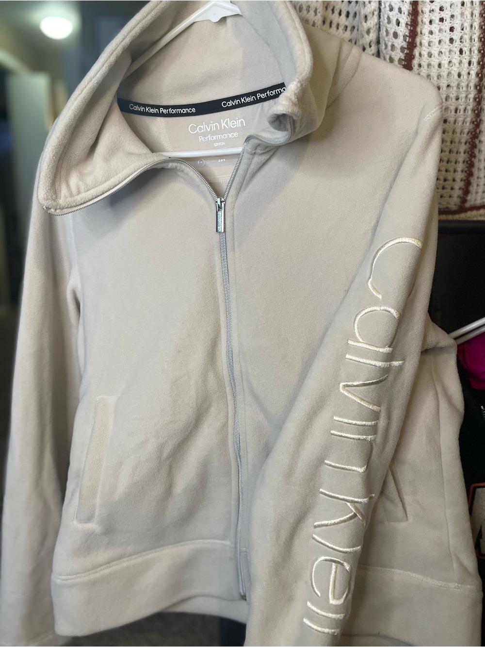 Calvin Klein Performance Women's Cream Zip-Up